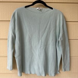Uniqlo Women’s Light Mint Ribbed Knit Sweater